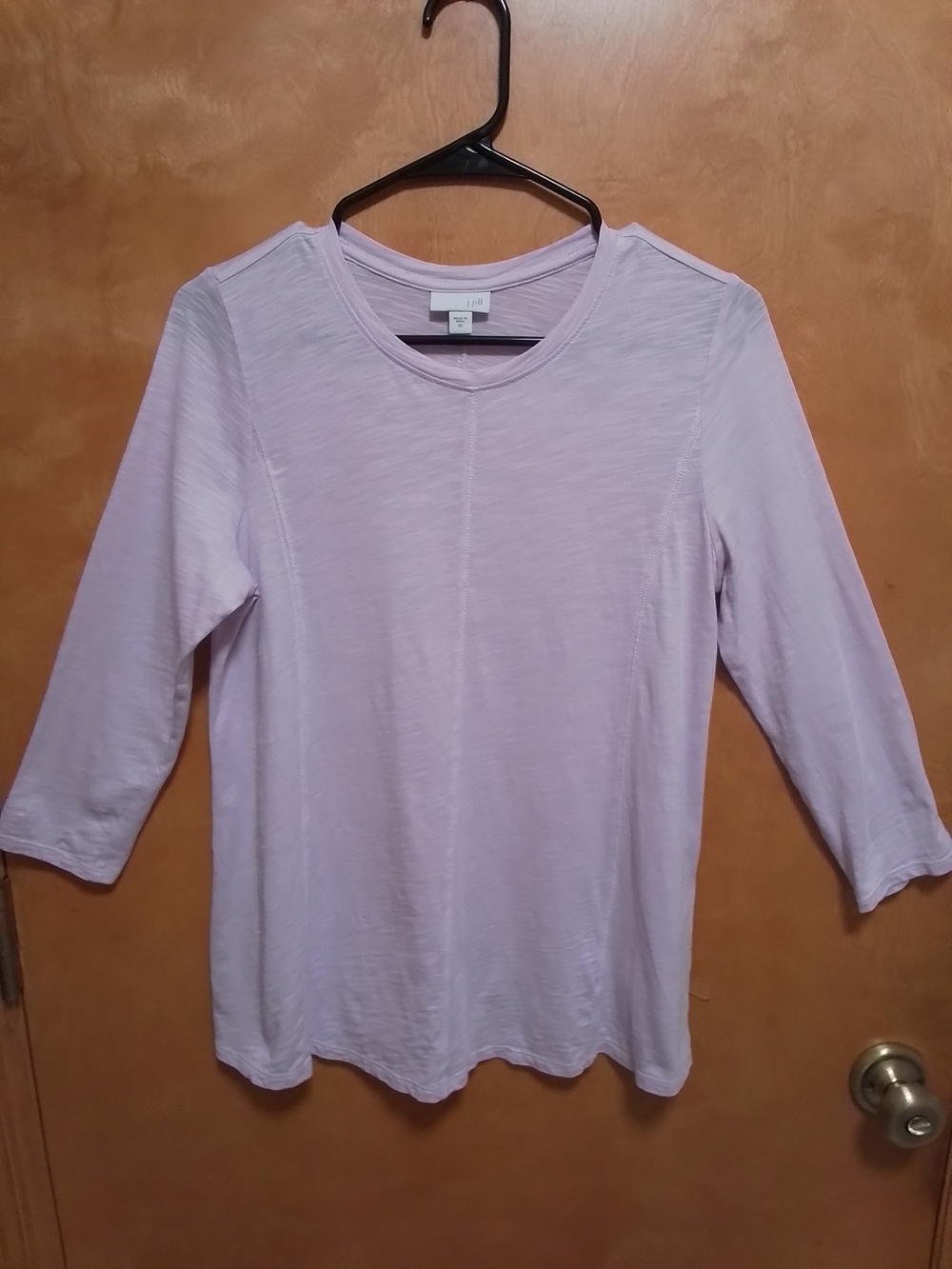 J. Jill Light Pink Long Sleeve Crewneck Top